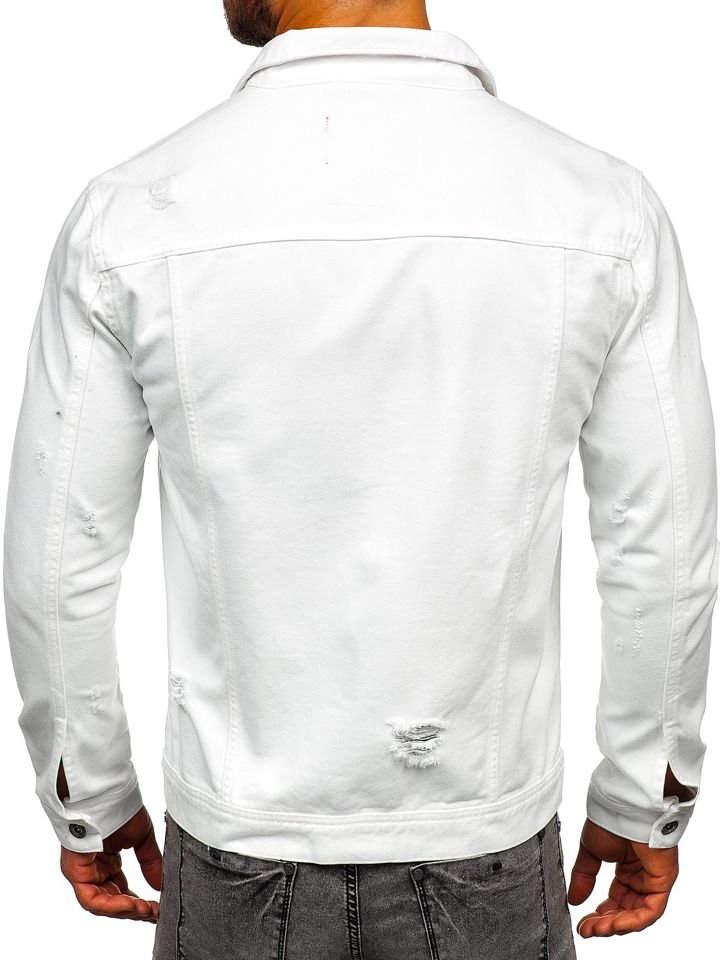 Chaqueta Vaquera Para Hombre Blanca Bolf