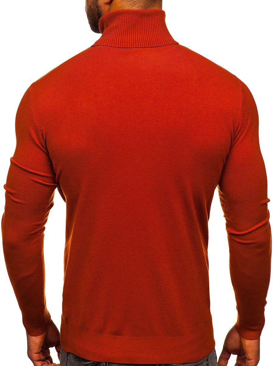 Jersey De Cuello Alto Sin Estampado Para Hombre Naranja Bolf YY02 Naranja