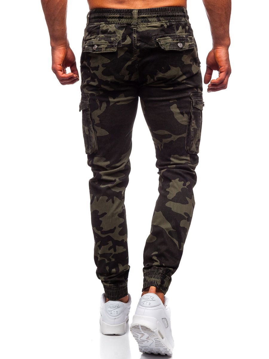 Pantal N Jogger Cargo De Camuflaje Para Hombre Verde Bolf Ct Verde