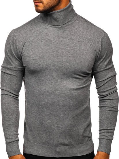 Jersey De Cuello Alto Sin Estampado Para Hombre Gris Bolf YY02 GRIS