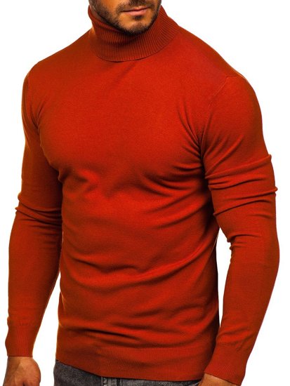 Jersey De Cuello Alto Sin Estampado Para Hombre Naranja Bolf YY02 Naranja