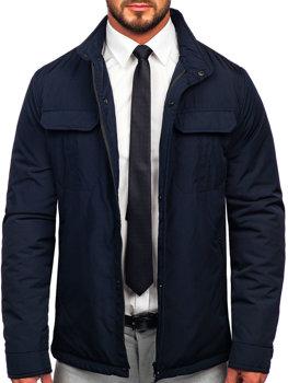 Chaqueta de entretiempo para hombre azul oscuro Bolf 22M303