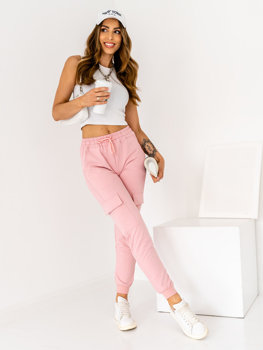 Pantalón cargo de chándal para mujer rosa Bolf HW2516CA