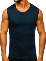 Camiseta tank top sin estampado para hombre color negro Bolf 1205