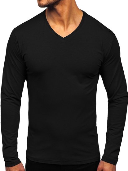 Camiseta de manga larga sin impresión para hombre azul oscuro Bolf 5059  AZUL OSCURO