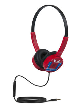 Auriculares con cable y micrófono de Spider-Man para niños color rojo W15SM