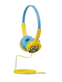 Auriculares con cable y micrófono para niños color verde W15