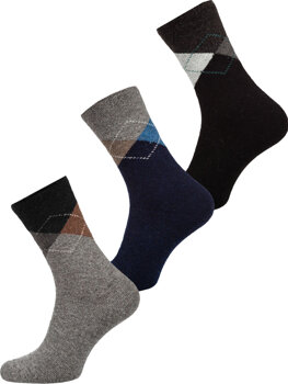 Calcetines de invierno para hombre multicolor Bolf M851-3-3P 3PACK