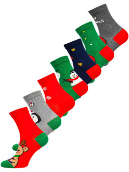 Calcetines navideños para mujer multicolor-2 Bolf M798-7P-1 7 PACK