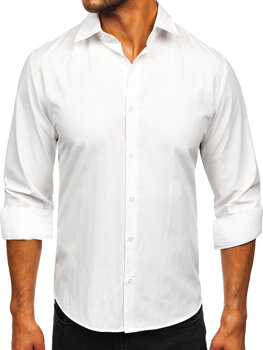 Camisa elegante de hombre blanca de manga larga Bolf 24740