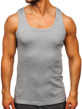 Camiseta de manga corta sin impresión para hombre gris Bolf 6000