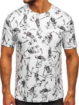 Camiseta estampada para hombre color blanco Denley 14916