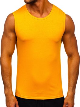 Camiseta sin manga sin estampado naranja Bolf 99001