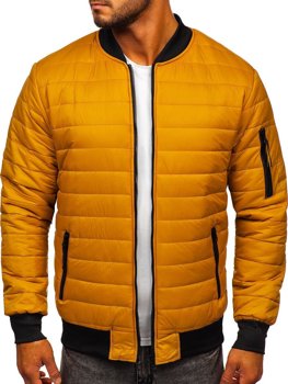 Chaqueta acolchada de entretiempo bomber para hombre camel Bolf MY-02A