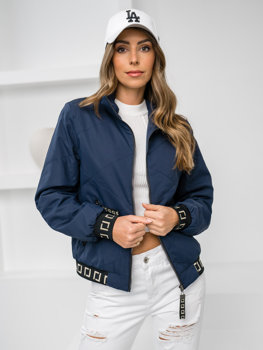 Chaqueta acolchada de entretiempo para mujer azul oscuro Bolf 5M3161