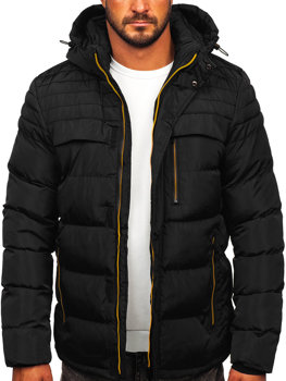 Chaqueta acolchada de invierno para hombre negro Bolf 7M806