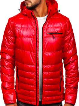 Chaqueta acolchada deportiva de entretiempo para hombre color rojo Bolf 2147