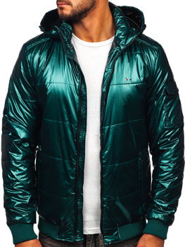 Chaqueta  alcholada de entretiempo deportiva para hombre verde Bolf 2143