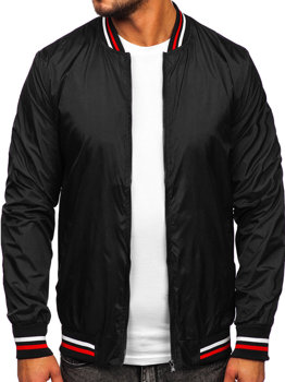 Chaqueta bomber de entretiempo para hombre negro 8M96