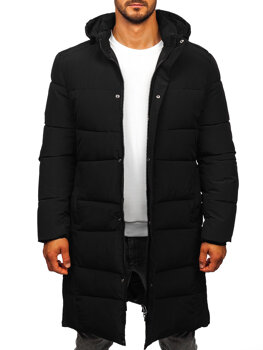 Chaqueta de invierno acolchada larga para hombre negro Bolf 31M5009