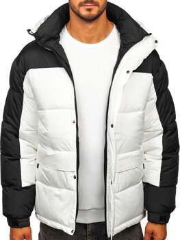 Chaqueta de invierno acolchada para hombre blanca Bolf 31M5008