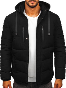 Chaqueta de invierno acolchada para hombre negro Bolf 31M5027