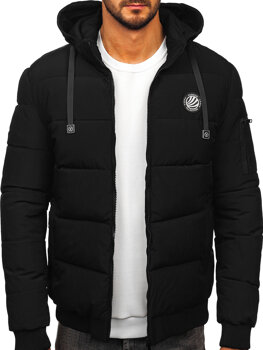 Chaqueta de invierno acolchada para hombre negro Bolf 31M5028