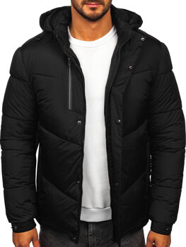 Chaqueta de invierno acolchada para hombre negro Bolf 31M5033