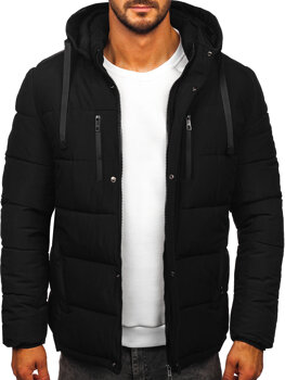 Chaqueta de invierno acolchada para hombre negro Bolf 31M5052