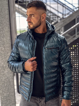 Chaqueta deportiva de entretiempo acolchada para hombre verde Bolf 2147A