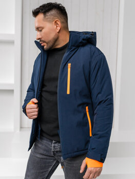 Chaqueta deportiva de invierno para hombre azul oscuro Bolf HH011A1