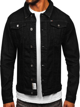 Chaqueta vaquera para hombre negro Bolf MJ510N