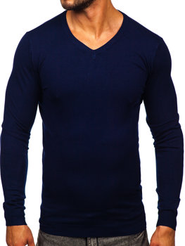 Jersey con escote de pico para hombre azul tinta Bolf MMB601