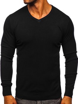 Jersey con escote de pico para hombre negro Bolf YY03