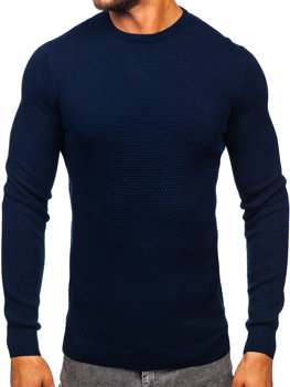 Jersey de algodón para hombre azul oscuro Bolf W6-21344