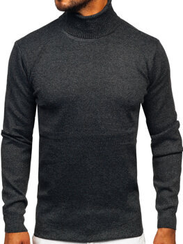 Jersey de cuello alto básico para hombre negro Bolf S8730