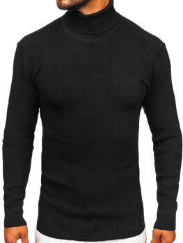 Jersey de cuello alto básico para hombre negro Bolf S8751