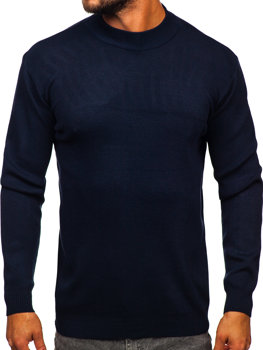 Jersey de cuello medio básico para hombre azul oscuro Bolf S8563