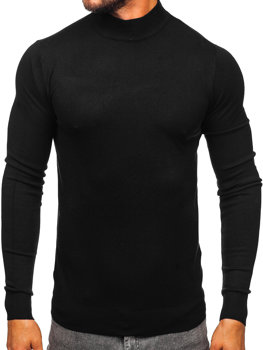 Jersey de cuello medio básico para hombre negro Bolf W1-1725