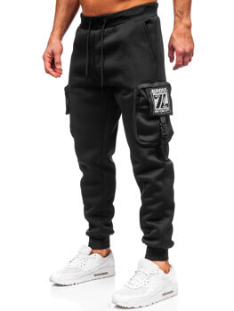 Joggers cargo cálidos para hombre Negro Bolf K23