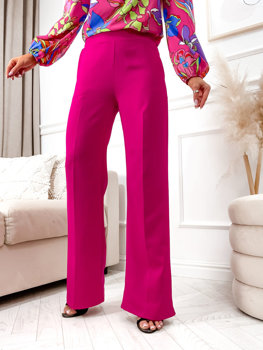 Pantalón campana de tela para mujer fucsia Bolf 8158