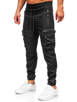 Pantalón cargo de chándal jogger para hombre negro Bolf HSS296