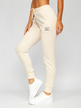 Pantalón de chándal para mujer beige Bolf F23350