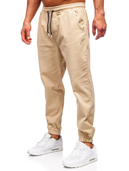 Pantalón jogger cargo para hombre beige Bolf 001