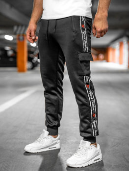 Pantalón jogger de combate para hombre negro Bolf HR209