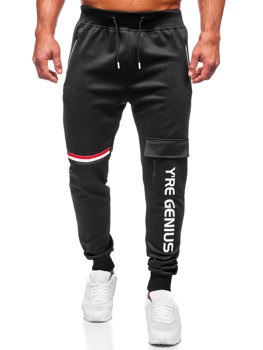 Pantalón jogger de combate para hombre negro Bolf K10277