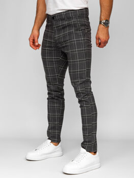 Pantalón jogger de tela a cuadros para hombre grafito Bolf 184168