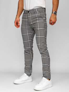 Pantalón jogger de tela a cuadros para hombre negro Bolf 184175