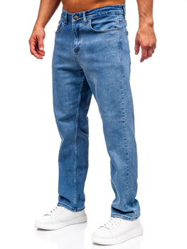 Pantalón vaquero regular para hombre azul oscuro Bolf 5456