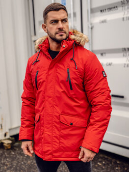 Parka de invierno Alaskan para hombre roja Bolf WX032AA